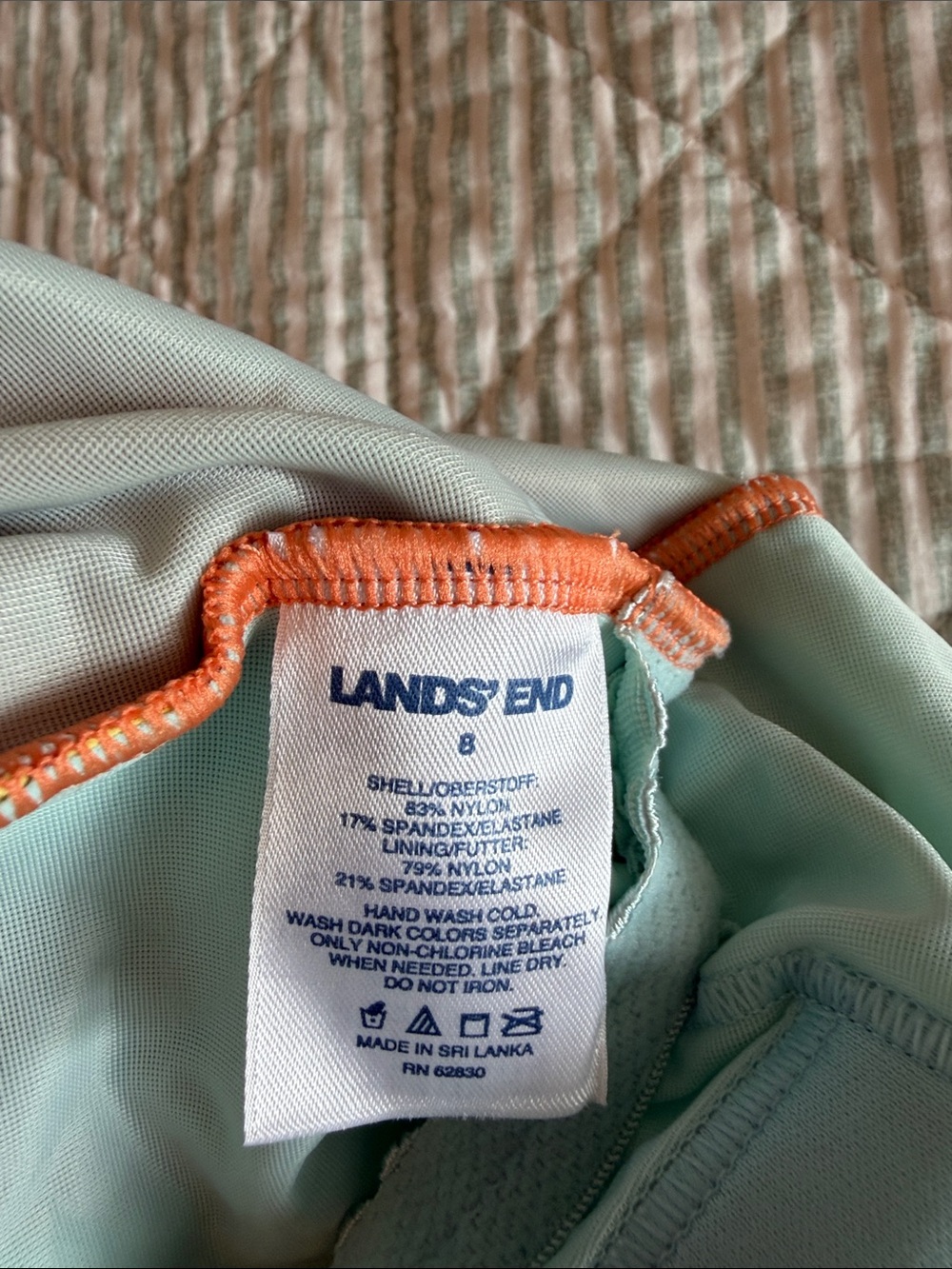 Lands End Color Block One Piece Swimsuit - Picture 4 of 4